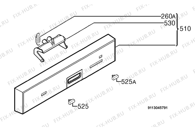 Взрыв-схема посудомоечной машины Aeg Electrolux F54012UM - Схема узла Command panel 037